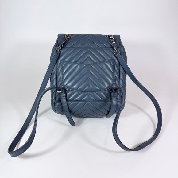 Chanel Chevron Small Urban Spirit Backpack Blue - Picture 4 of 16
